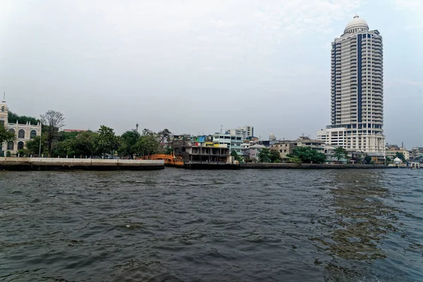 Chao Phraya Belangrijkste Rivier Thailand Het Stroomt Door Bangkok Vervolgens — Stockfoto