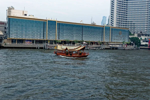 Chao Phraya Major River Thailand Flows Bangkok Gulf Thailand January — Stock Photo, Image