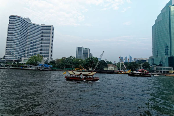 Chao Phraya Είναι Μεγαλύτερο Ποτάμι Στην Ταϊλάνδη Περνάει Μέσα Από — Φωτογραφία Αρχείου