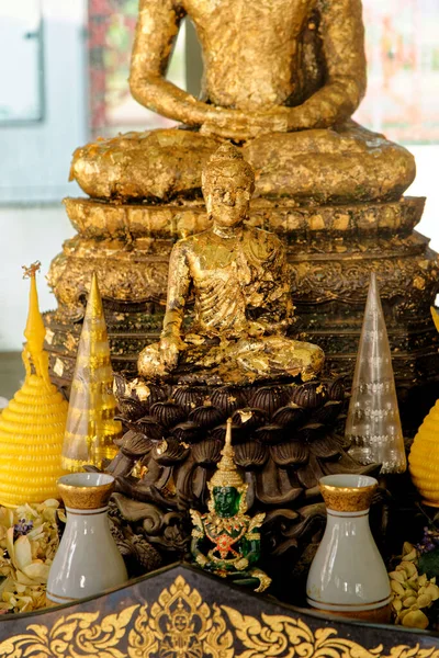 Statue Buddha Wat Niwet Thammaprawat Tempio Adiacente Palazzo Bang Bang — Foto Stock