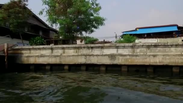 Tayland Büyük Nehri Olan Chao Phraya Dolaşmak Bangkok Tan Tayland — Stok video