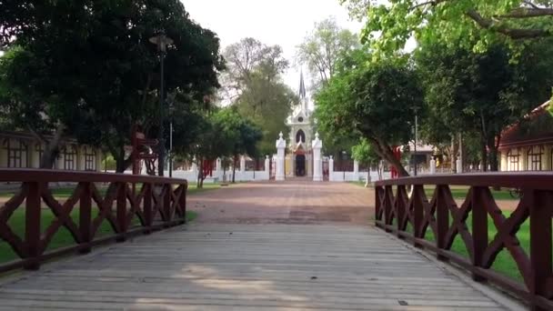 Wat Niwet Thammaprawat Ratchaworawihan Thai Buddhist Temples Its Architecture Mimics — Stock Video