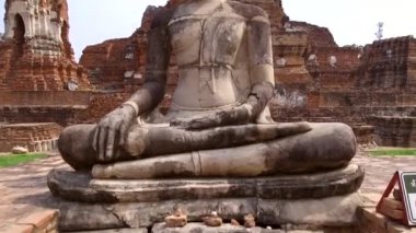 Eski Budist tapınağı Wat Mahathat, Sukhothai, UNESCO Dünya Mirası Alanı, Tayland, Asya - 21 Ocak 2020
