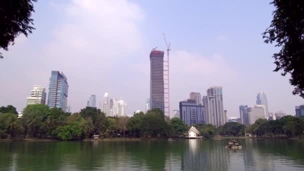 Lumphini Park Także Lumpiniorlumpinee Dzielnicy Pathum Wan Bangkok Tajlandia Stycznia — Wideo stockowe