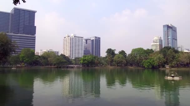 Lumphini Park Także Lumpiniorlumpinee Dzielnicy Pathum Wan Bangkok Tajlandia Stycznia — Wideo stockowe