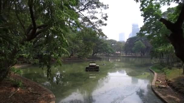 Lumphini Park Também Lumpiniorlumpinee Distrito Pathum Wan Bangkok Tailândia Janeiro — Vídeo de Stock