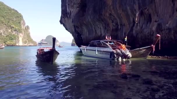 Υπέροχη Παραλία Λιμνοθάλασσας Στο Νησί Koh Lao Lading Νότια Της — Αρχείο Βίντεο