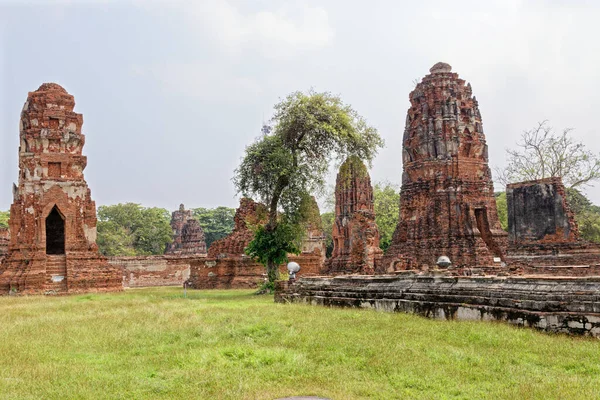 Der Alte Buddhistische Tempel Des Wat Mahathat Sukhothai Unesco Weltkulturerbe — Stockfoto