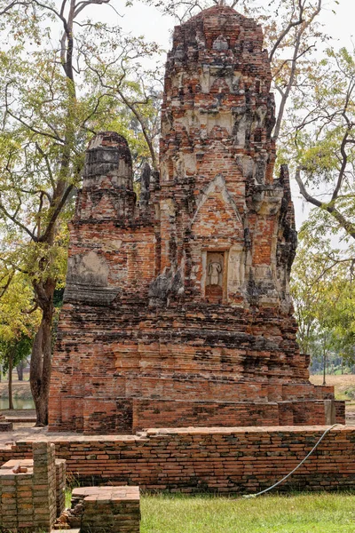 Der Alte Buddhistische Tempel Des Wat Mahathat Sukhothai Unesco Weltkulturerbe — Stockfoto