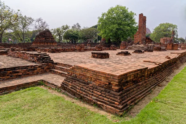 Der Alte Buddhistische Tempel Des Wat Mahathat Sukhothai Unesco Weltkulturerbe — Stockfoto