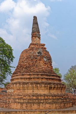 Ayutthaya arkeoloji parkı, Wat Phra Si Santhe - 21 Ocak 2020 - Asya, Tayland, Phra Nakhon Si Ayutthaya, eski Siyam başkenti.