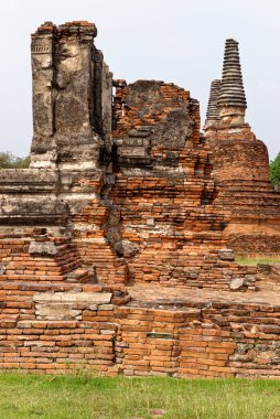 Ayutthaya arkeoloji parkı, Wat Phra Si Santhe - 21 Ocak 2020 - Asya, Tayland, Phra Nakhon Si Ayutthaya, eski Siyam başkenti.