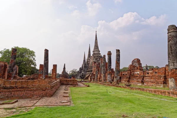 Ayutthaya arkeoloji parkı, Wat Phra Si Santhe - 21 Ocak 2020 - Asya, Tayland, Phra Nakhon Si Ayutthaya, eski Siyam başkenti.