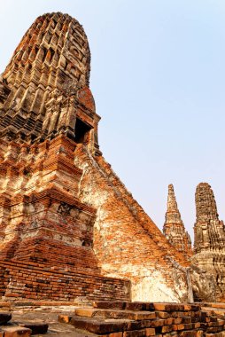 Ayuthaya Tarih Parkı 'ndaki Wat Chaiwatthanaram Tapınağı, UNESCO dünya mirası alanı Ayuthaya, Tayland - 21 Ocak 2020
