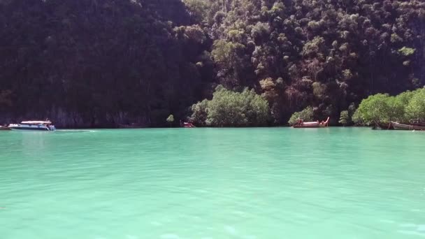 Crucero Laguna Koh Hong Mar Andamán Parque Tharn Bok Khorani — Vídeo de stock