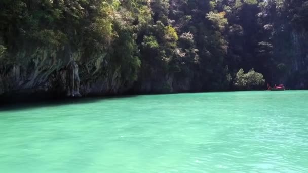 Menjelajah Laguna Koh Hong Laut Andaman Dan Taman Tharn Bok — Stok Video
