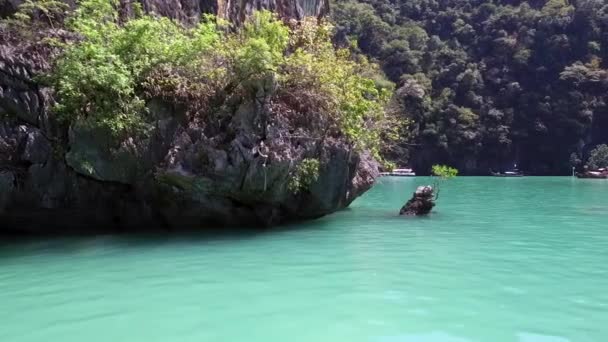 Kryssning Lagunen Koh Hong Andamansjön Och Tharn Bok Khorani Park — Stockvideo