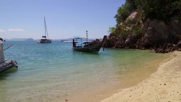 Isla Koh Phak Bia Pequeña Isla Situada Detrás Isla Hong — Vídeos de Stock