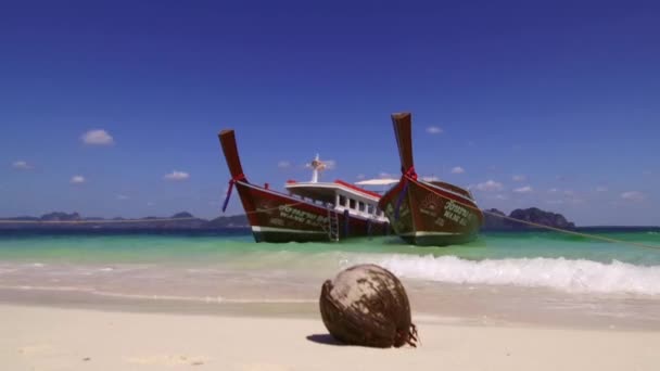 Destinazione Viaggio Baia Phra Nang Isola Poda Provincia Krabi Thailandia — Video Stock