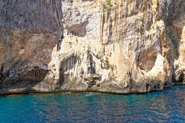 Cruzeiro Mar Azul Costa Rochosa Golfo Orosei Costa Leste Sardenha — Fotografia de Stock