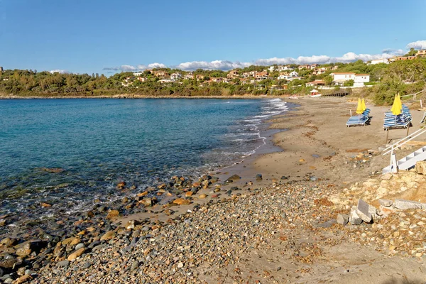 Τοπίο Της Παραλίας Κολύμβησης Porto Frailis Στις Βραχώδεις Ακτές Της — Φωτογραφία Αρχείου