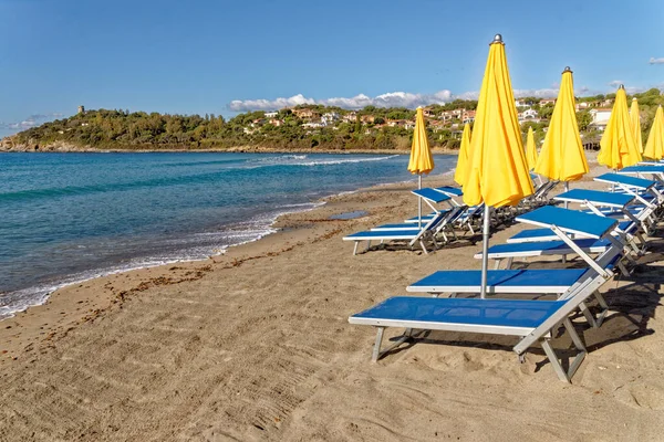 Strandlandschaft Von Porto Frailis Der Felsigen Küste Sardiniens Arbatax Tortol — Stockfoto