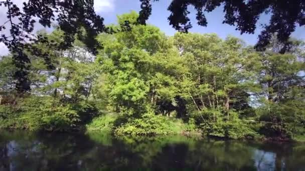 Walking River Kennet Kennet Avon Canal Reading Berkshire Storbritannien Maj — Stockvideo