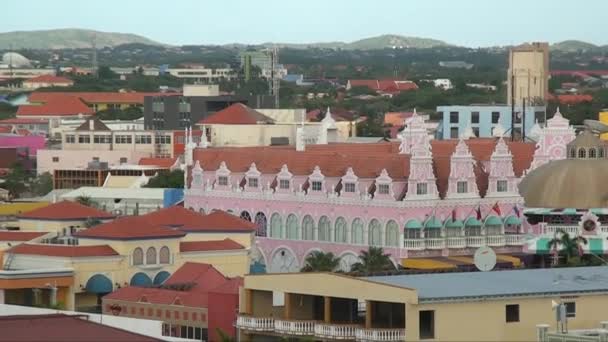 Västkusten Utsikt Över Aruba Kustlinjen Oranjestad Caribbean Leeward Islands Aruba — Stockvideo