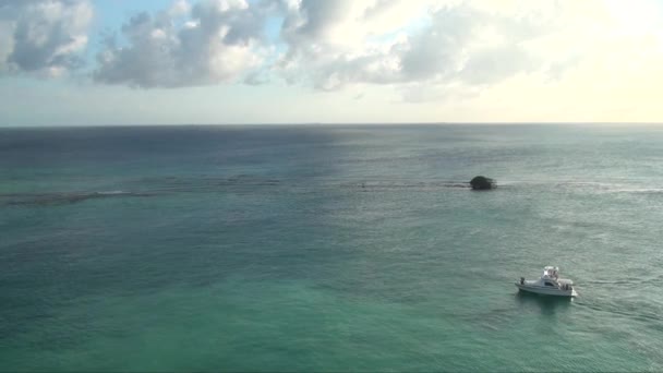 Pesisir Barat Memandang Garis Pantai Aruba Oranjestad Karibia Kepulauan Leeward — Stok Video