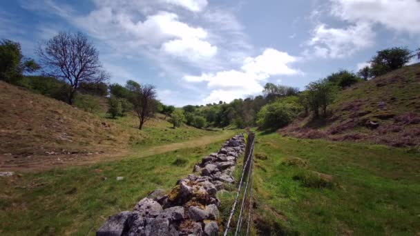 Blick Auf Die Cheddar Gorge Somerset England Eine Kalksteinschlucht Den — Stockvideo