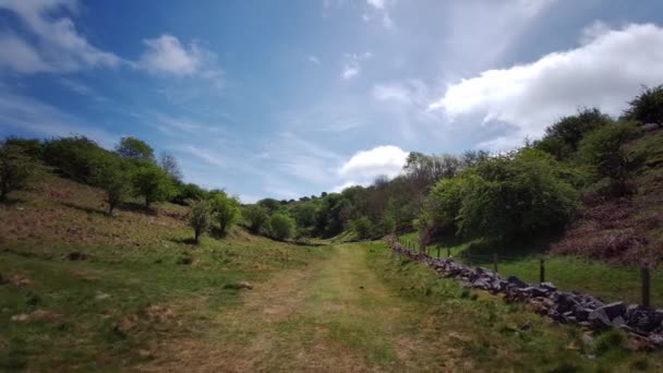 Vista Del Desfiladero Cheddar Somerset Inglaterra Desfiladero Piedra Caliza Mendip — Vídeos de Stock