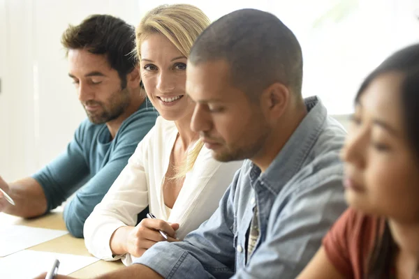 Ethnic business people on meeting — Stock Photo, Image