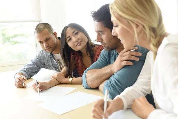 Ethnic business people on meeting — Stock Photo, Image