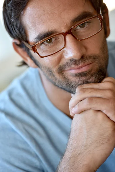 Handsome man with eyeglasses on — Stock Photo, Image