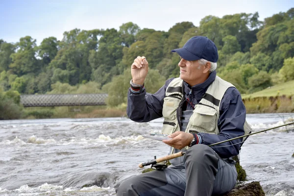 Kiezen vlieg vlieg-fisherman — Stockfoto