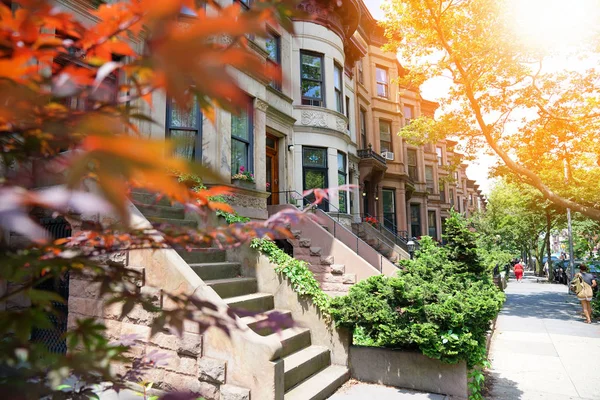 Brooklyn brown houses — Stock Photo, Image