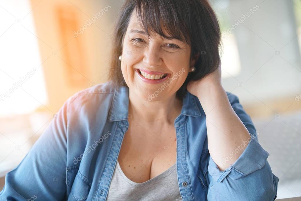 Portrait of smiling  woman