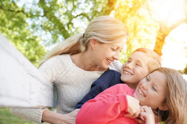Mother with kids having fun — Stock Photo, Image