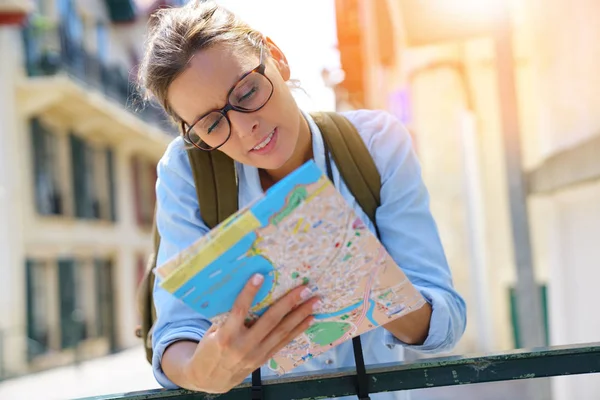 Mapa da cidade de leitura turística — Fotografia de Stock