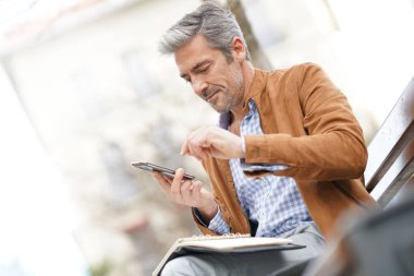 İşadamı zamanlama çalışma günü