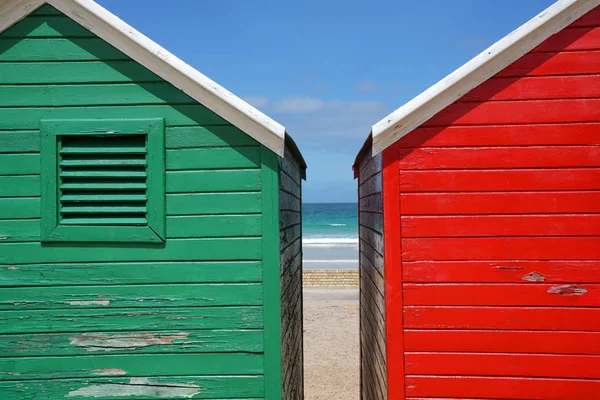 Fisch Hoek Strandhütten — Stockfoto