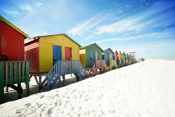 Strandhütten am Muizenberg — Stockfoto