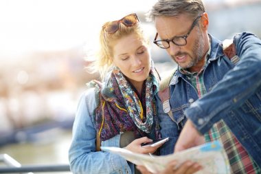 turistler okuma şehir haritası