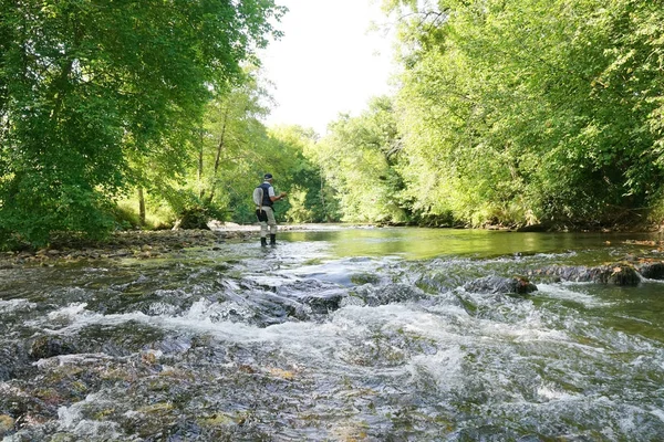 Memancing Ikan Nelayan Terbang — Stok Foto