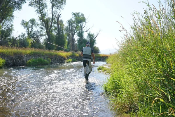 Pêcheur de mouche Pêche — Photo