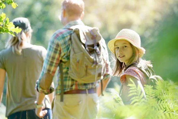 Young girl on a rambling day — Stock Photo, Image