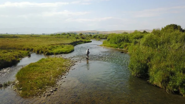 Pêcheur de mouche Pêche — Photo