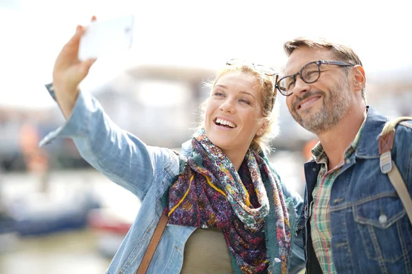 turist tatil selfie fotoğraf çekimi