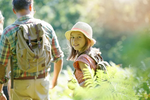 Young girl on a rambling day — Stock Photo, Image