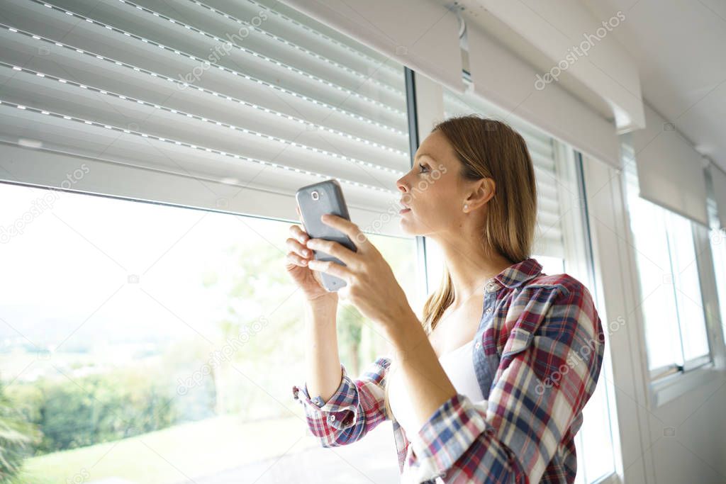 Woman using smartphone 
